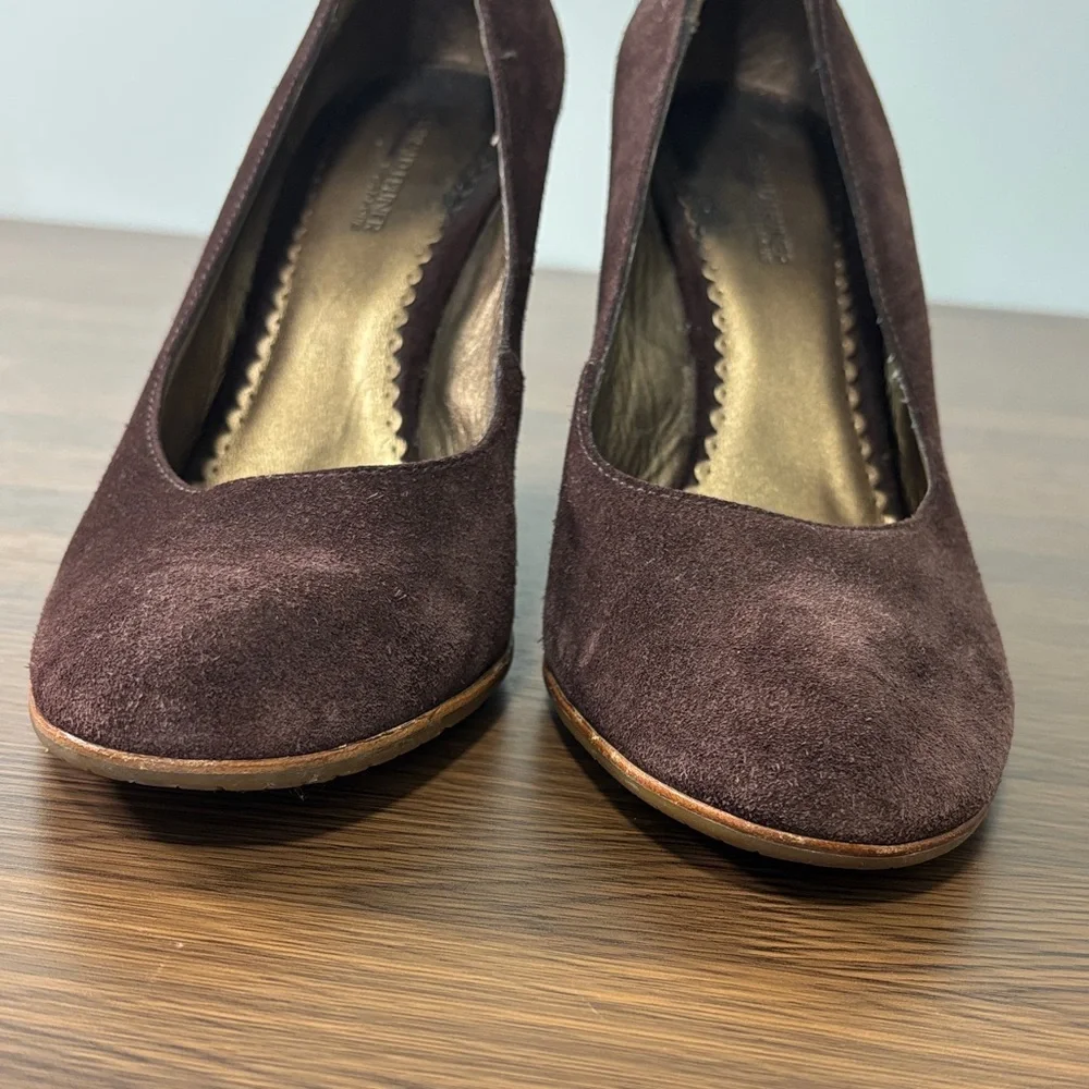 Donald J Pliner Heather Espresso Suede‎ Wedge Pumps Size 10